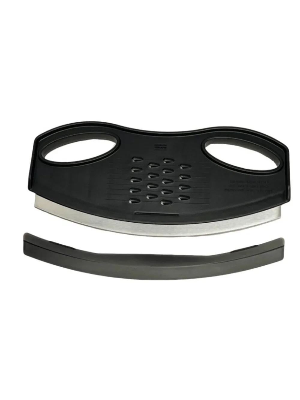 Kuhn Rikon XL Pizza Mezzaluna Knife & Grater with Sheath K51500 NEW BLACK